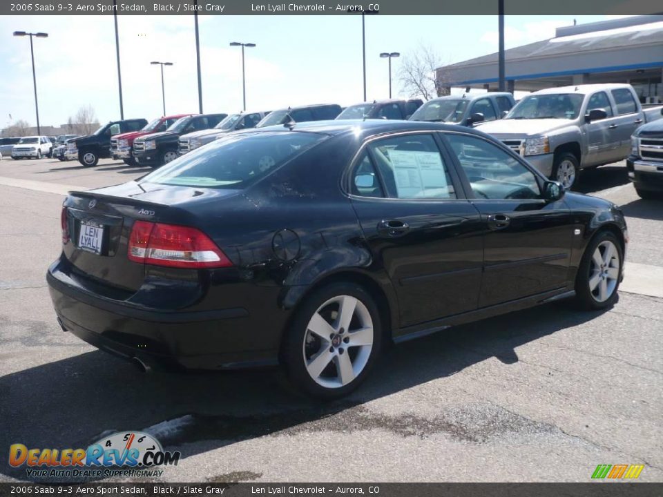 2006 Saab 9-3 Aero Sport Sedan Black / Slate Gray Photo #6