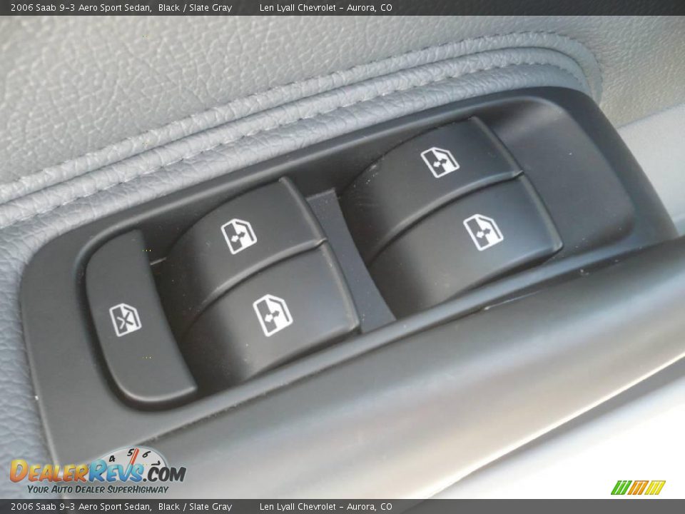 2006 Saab 9-3 Aero Sport Sedan Black / Slate Gray Photo #8