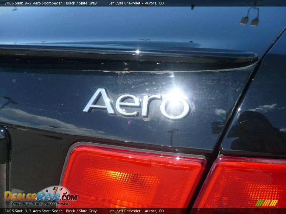 2006 Saab 9-3 Aero Sport Sedan Black / Slate Gray Photo #13