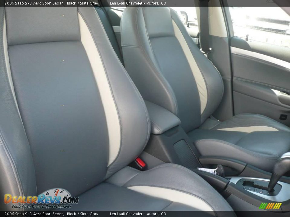 2006 Saab 9-3 Aero Sport Sedan Black / Slate Gray Photo #14