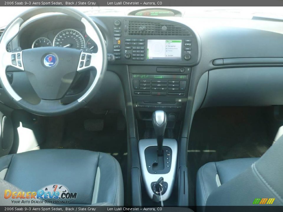 2006 Saab 9-3 Aero Sport Sedan Black / Slate Gray Photo #16