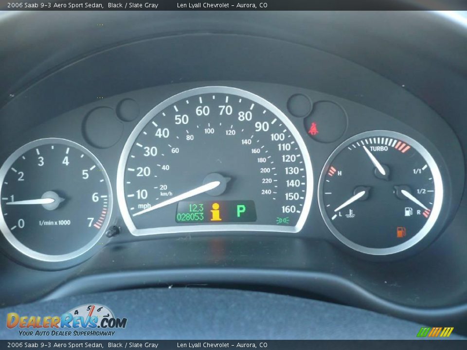 2006 Saab 9-3 Aero Sport Sedan Black / Slate Gray Photo #17
