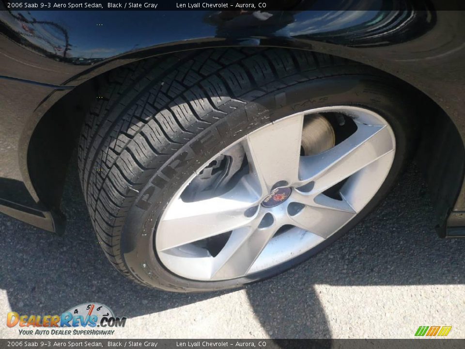 2006 Saab 9-3 Aero Sport Sedan Black / Slate Gray Photo #21