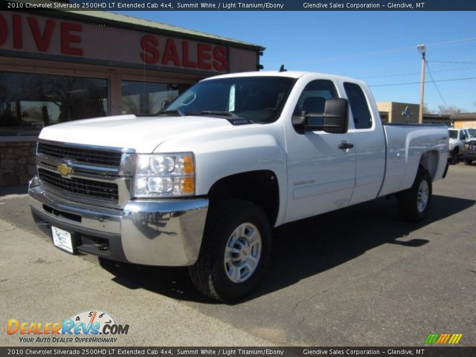 2010 Chevrolet Silverado 2500HD LT Extended Cab 4x4 Summit White / Light Titanium/Ebony Photo #1