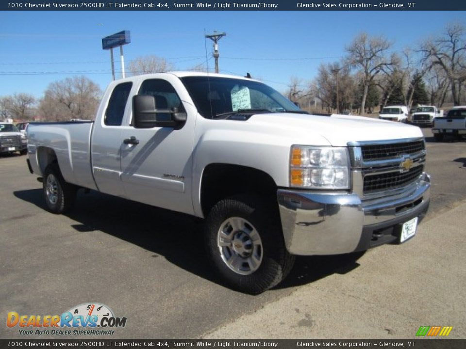 2010 Chevrolet Silverado 2500HD LT Extended Cab 4x4 Summit White / Light Titanium/Ebony Photo #2