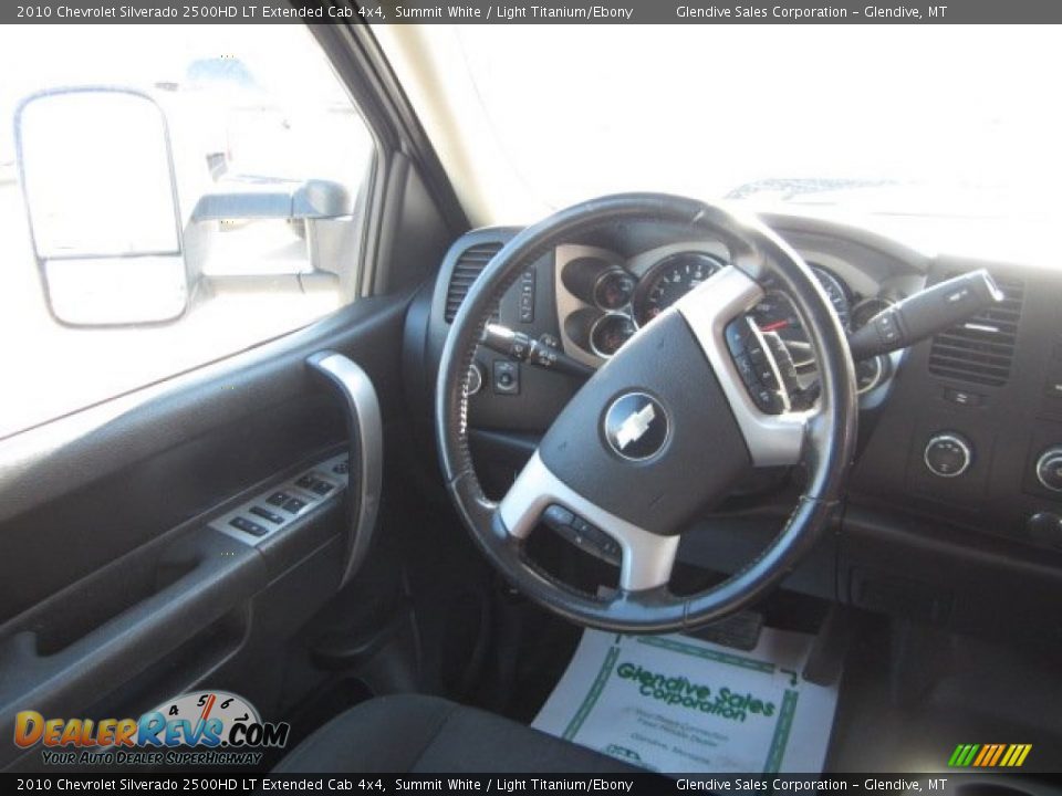 2010 Chevrolet Silverado 2500HD LT Extended Cab 4x4 Summit White / Light Titanium/Ebony Photo #17