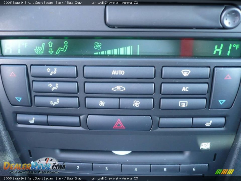 2006 Saab 9-3 Aero Sport Sedan Black / Slate Gray Photo #31