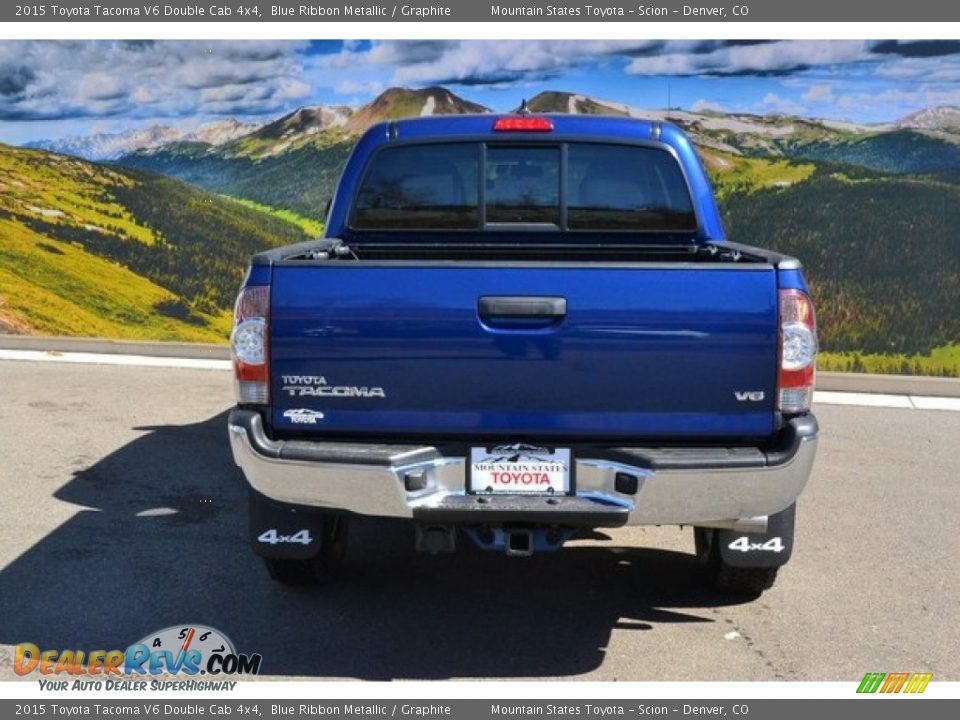 2015 Toyota Tacoma V6 Double Cab 4x4 Blue Ribbon Metallic / Graphite Photo #4