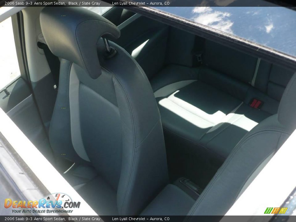 2006 Saab 9-3 Aero Sport Sedan Black / Slate Gray Photo #34