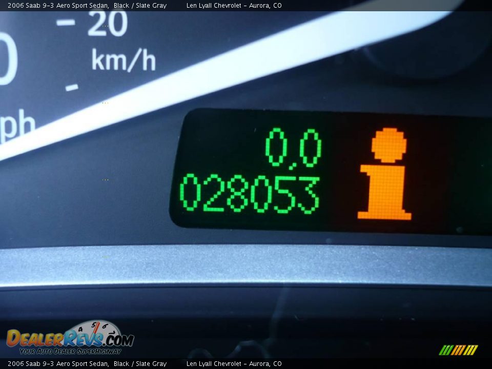 2006 Saab 9-3 Aero Sport Sedan Black / Slate Gray Photo #35