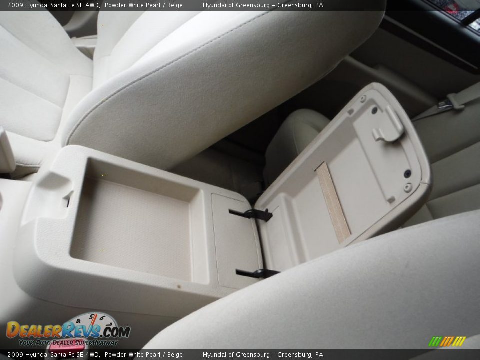 2009 Hyundai Santa Fe SE 4WD Powder White Pearl / Beige Photo #22