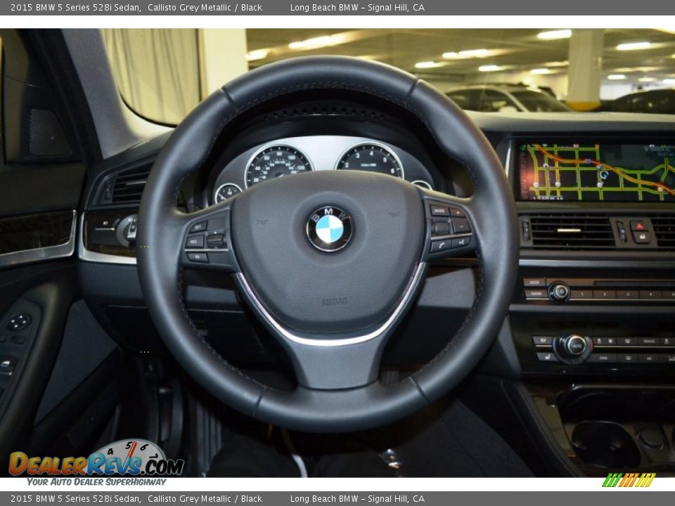 2015 BMW 5 Series 528i Sedan Callisto Grey Metallic / Black Photo #9