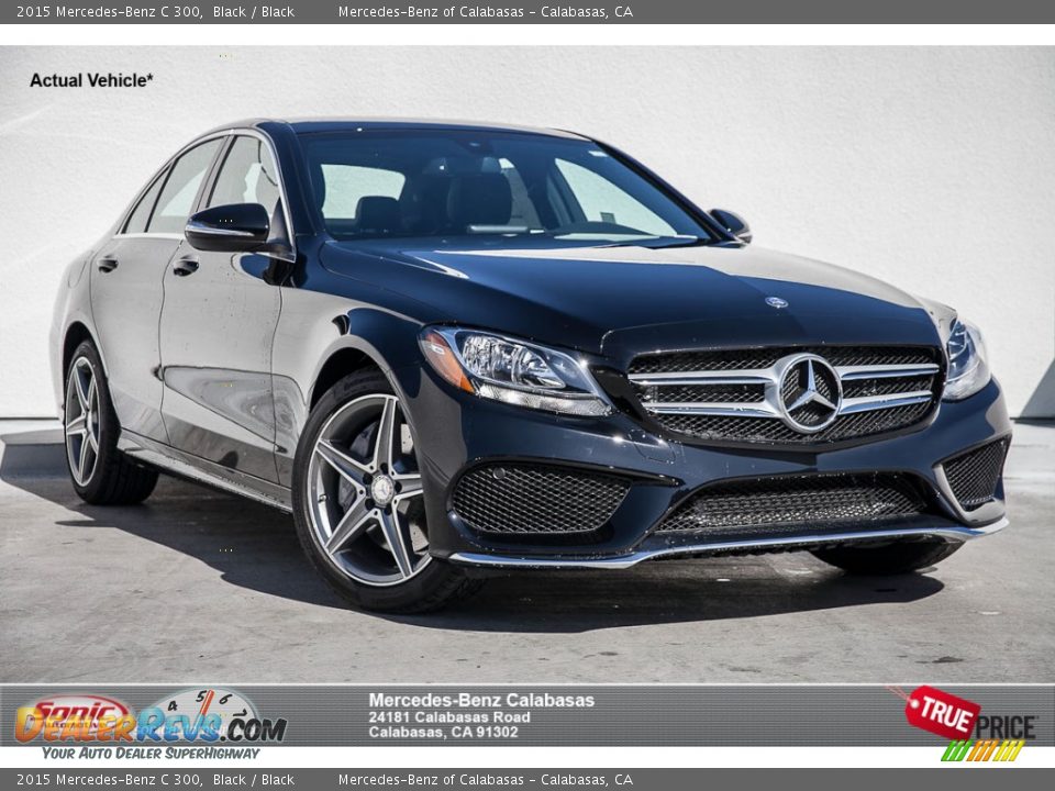 2015 Mercedes-Benz C 300 Black / Black Photo #1