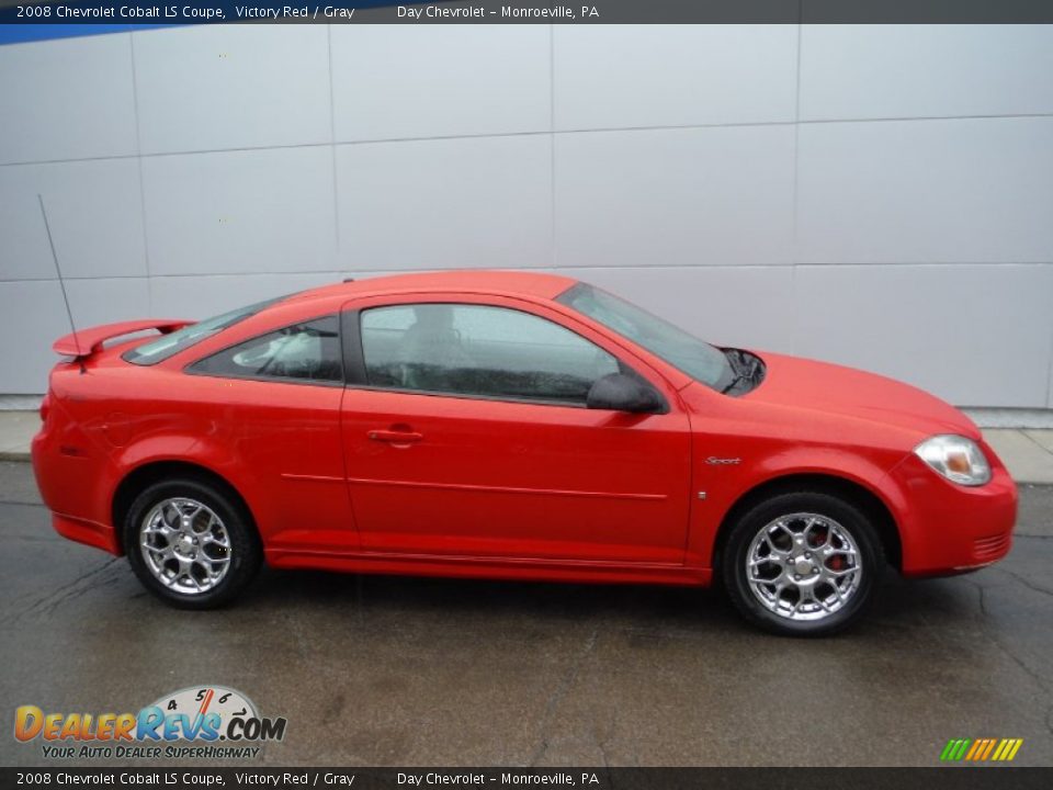 2008 Chevrolet Cobalt LS Coupe Victory Red / Gray Photo #2