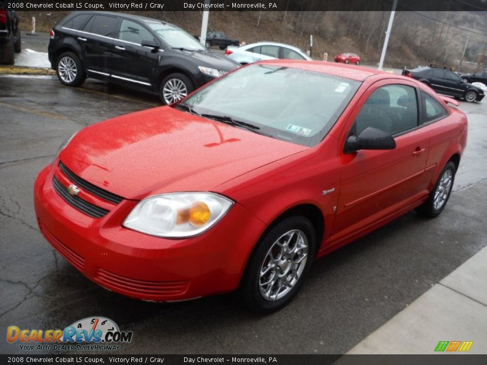 2008 Chevrolet Cobalt LS Coupe Victory Red / Gray Photo #8