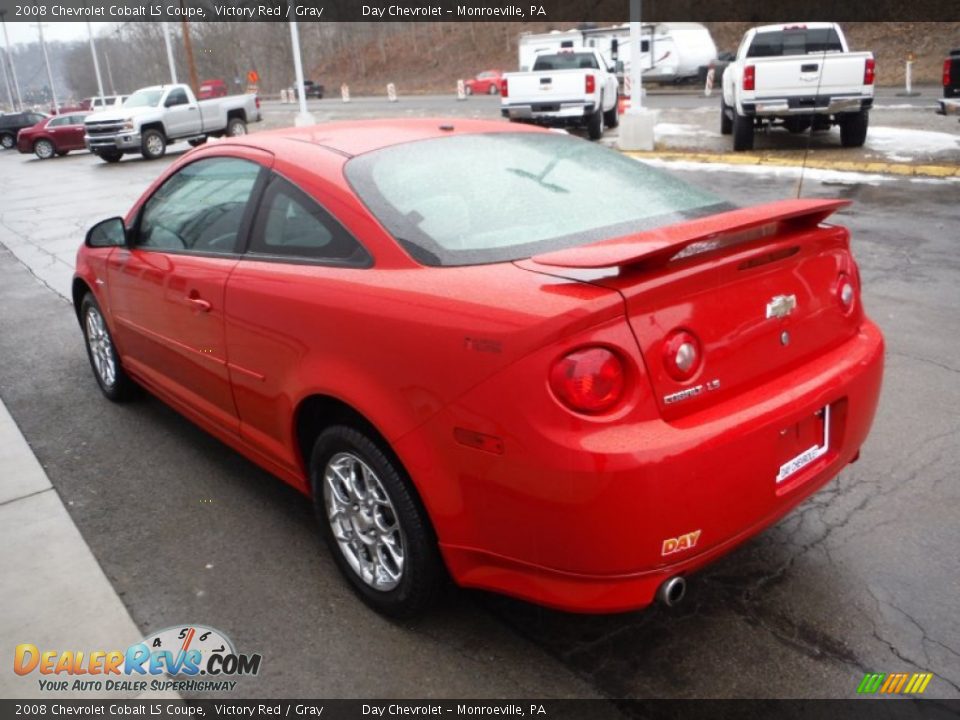 2008 Chevrolet Cobalt LS Coupe Victory Red / Gray Photo #9