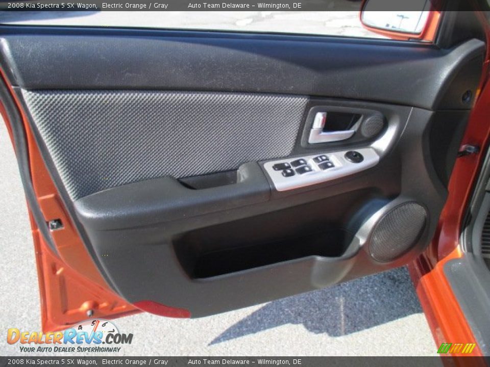2008 Kia Spectra 5 SX Wagon Electric Orange / Gray Photo #21