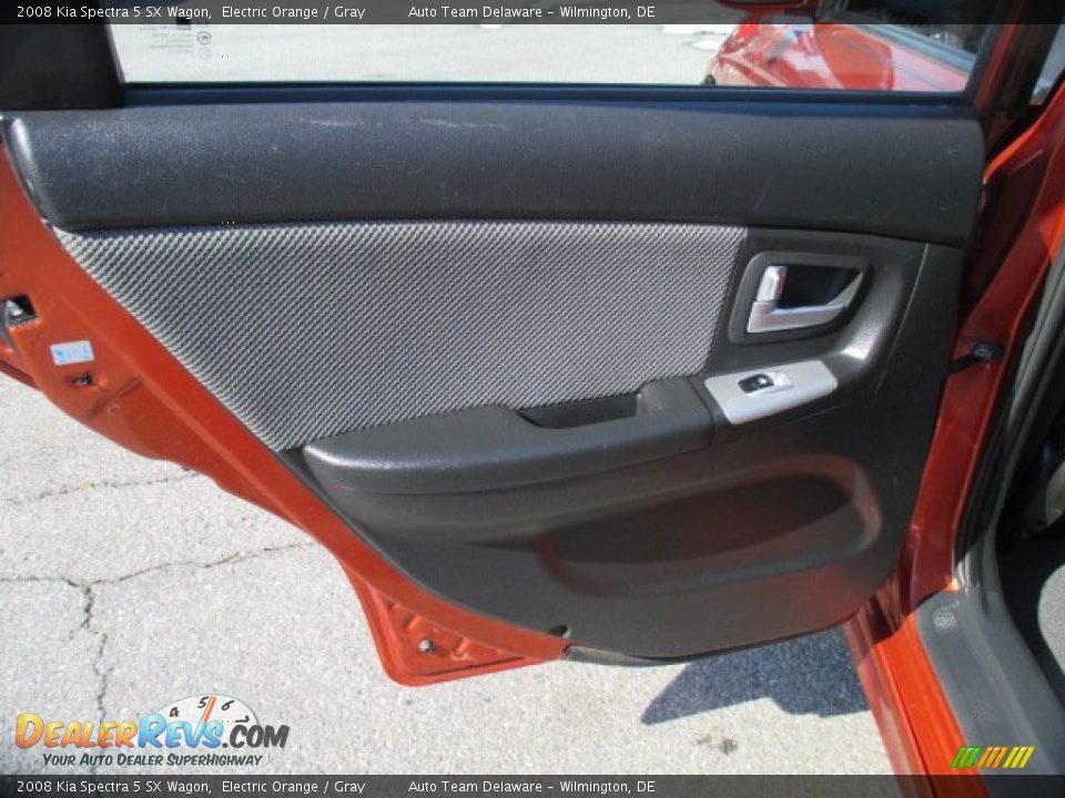 2008 Kia Spectra 5 SX Wagon Electric Orange / Gray Photo #22