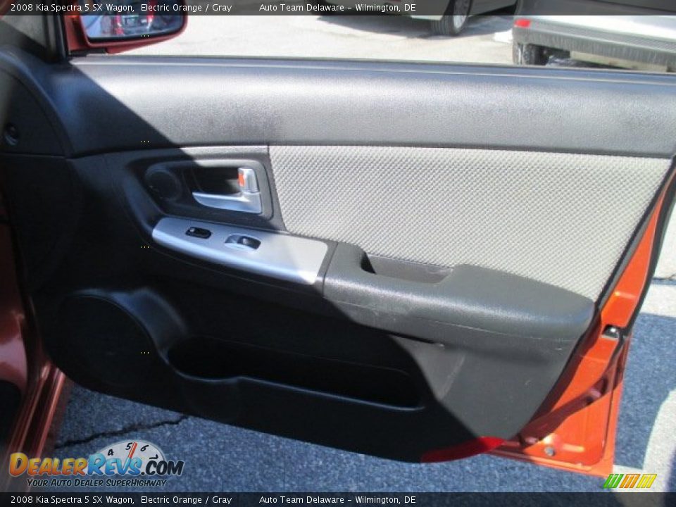 2008 Kia Spectra 5 SX Wagon Electric Orange / Gray Photo #25