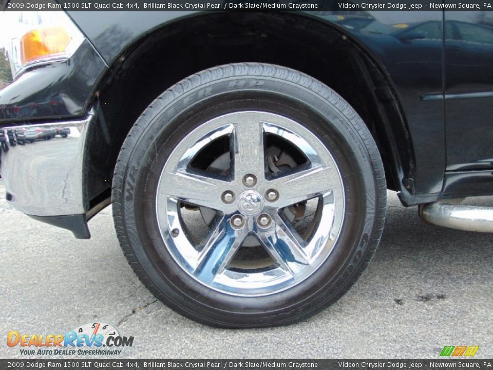 2009 Dodge Ram 1500 SLT Quad Cab 4x4 Brilliant Black Crystal Pearl / Dark Slate/Medium Graystone Photo #10