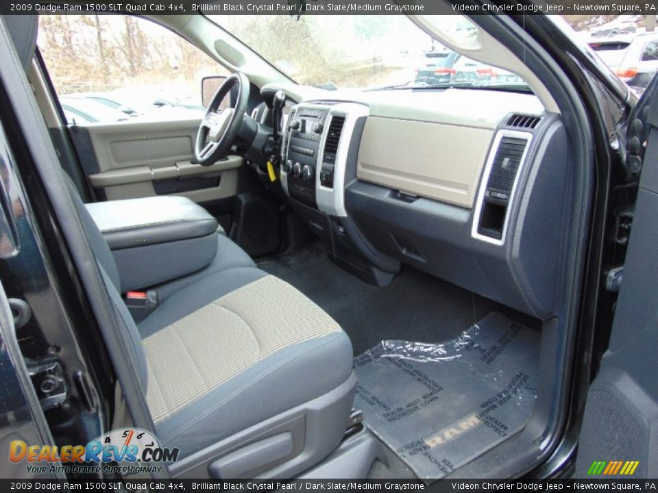 2009 Dodge Ram 1500 SLT Quad Cab 4x4 Brilliant Black Crystal Pearl / Dark Slate/Medium Graystone Photo #20