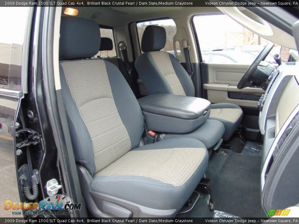 2009 Dodge Ram 1500 SLT Quad Cab 4x4 Brilliant Black Crystal Pearl / Dark Slate/Medium Graystone Photo #21