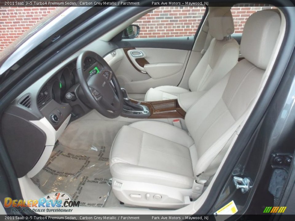 2011 Saab 9-5 Turbo4 Premium Sedan Carbon Grey Metallic / Parchment Photo #10