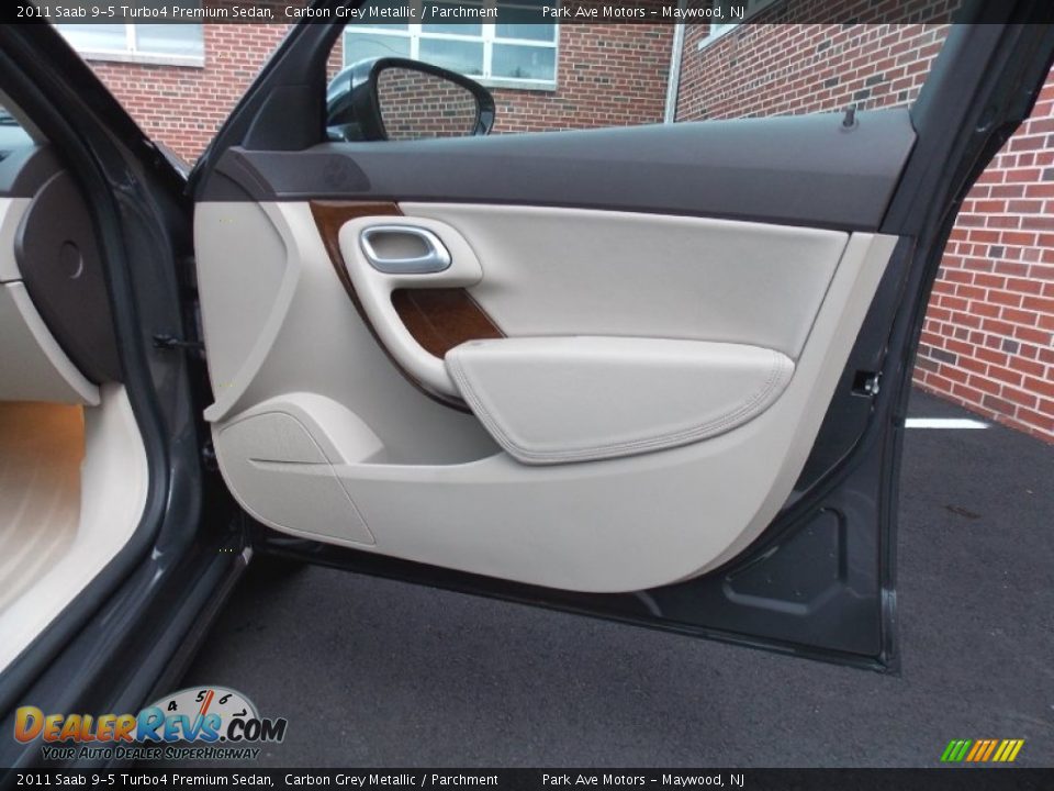 2011 Saab 9-5 Turbo4 Premium Sedan Carbon Grey Metallic / Parchment Photo #16