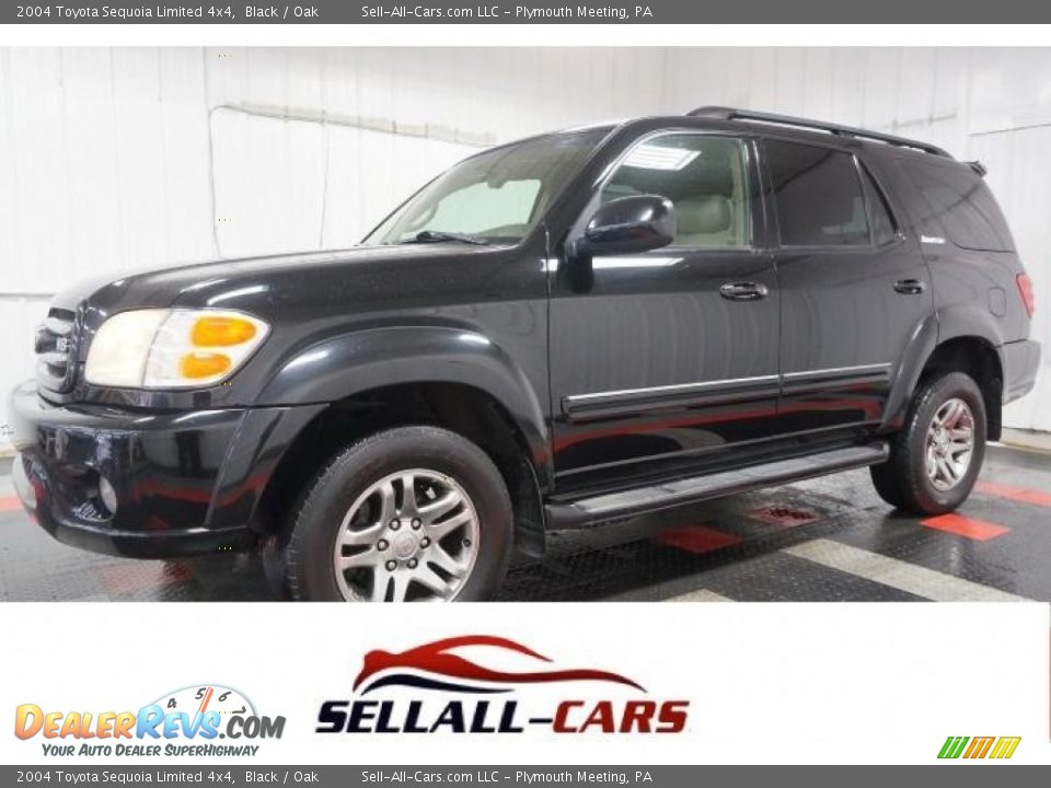 2004 Toyota Sequoia Limited 4x4 Black / Oak Photo #1