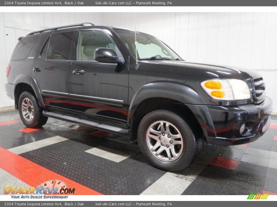 2004 Toyota Sequoia Limited 4x4 Black / Oak Photo #6