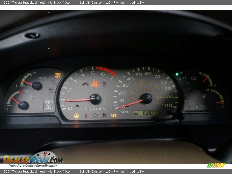 2004 Toyota Sequoia Limited 4x4 Black / Oak Photo #30