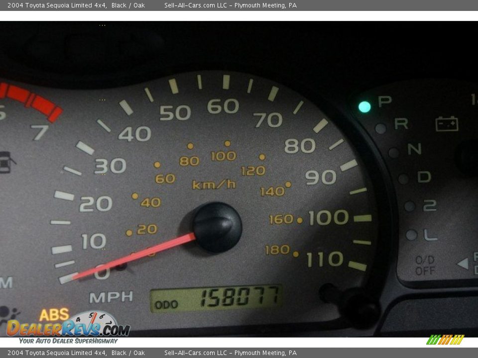2004 Toyota Sequoia Limited 4x4 Black / Oak Photo #31
