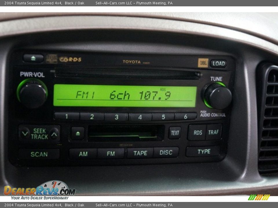 2004 Toyota Sequoia Limited 4x4 Black / Oak Photo #32