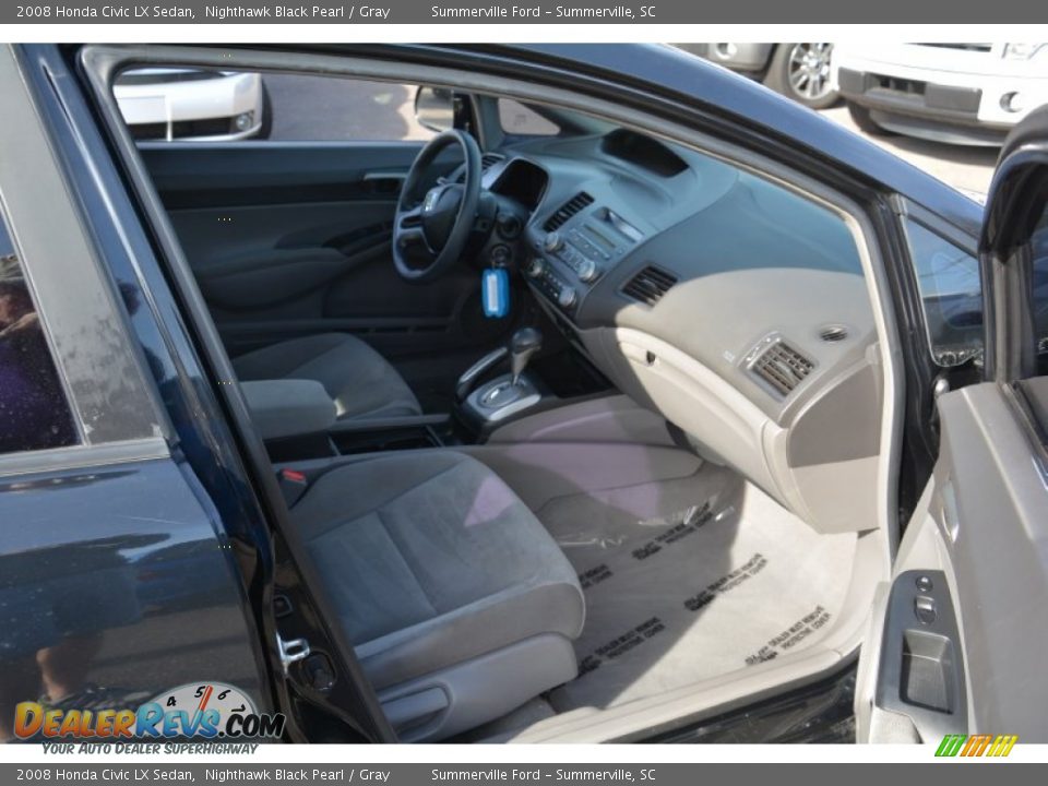 2008 Honda Civic LX Sedan Nighthawk Black Pearl / Gray Photo #20