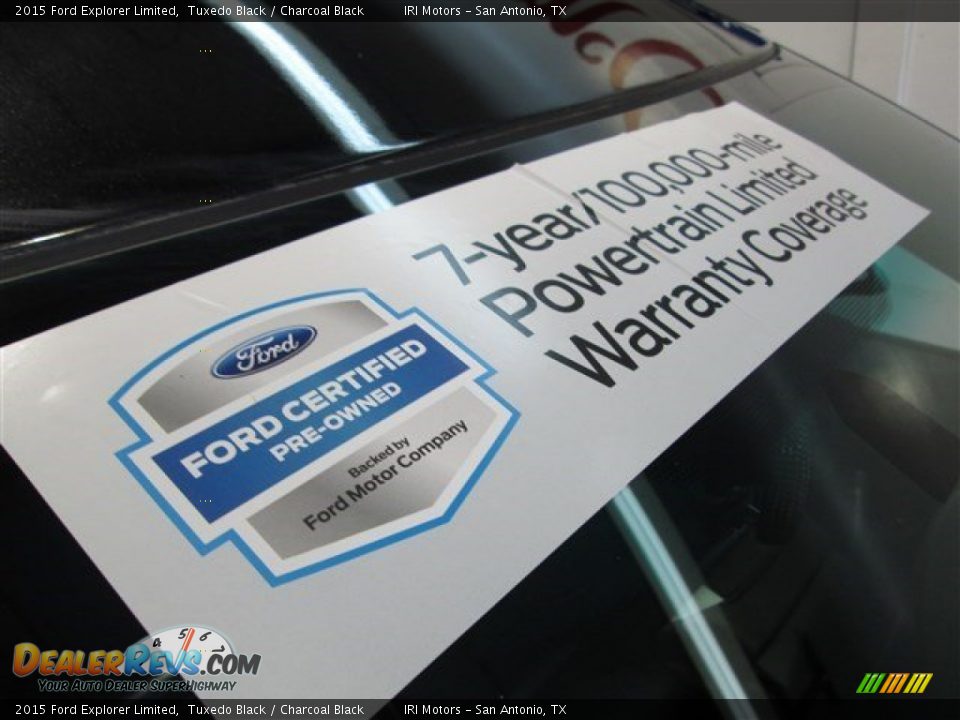 2015 Ford Explorer Limited Tuxedo Black / Charcoal Black Photo #3