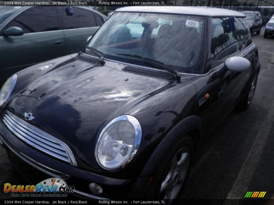 2004 Mini Cooper Hardtop Jet Black / Red/Black Photo #1