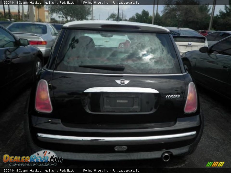 2004 Mini Cooper Hardtop Jet Black / Red/Black Photo #4