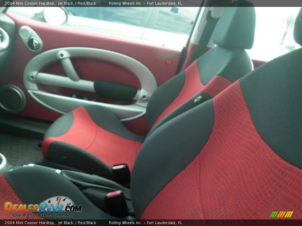 2004 Mini Cooper Hardtop Jet Black / Red/Black Photo #6