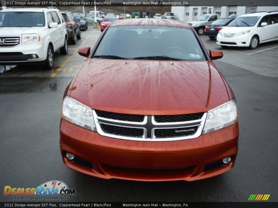 2012 Dodge Avenger SXT Plus Copperhead Pearl / Black/Red Photo #4