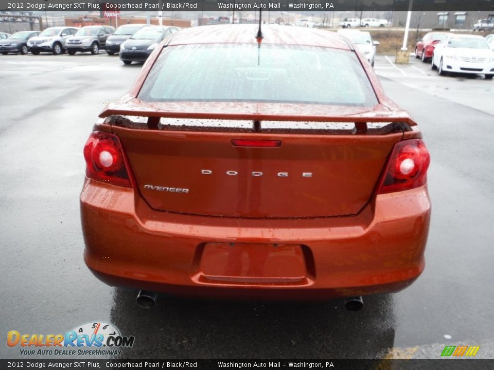 2012 Dodge Avenger SXT Plus Copperhead Pearl / Black/Red Photo #8