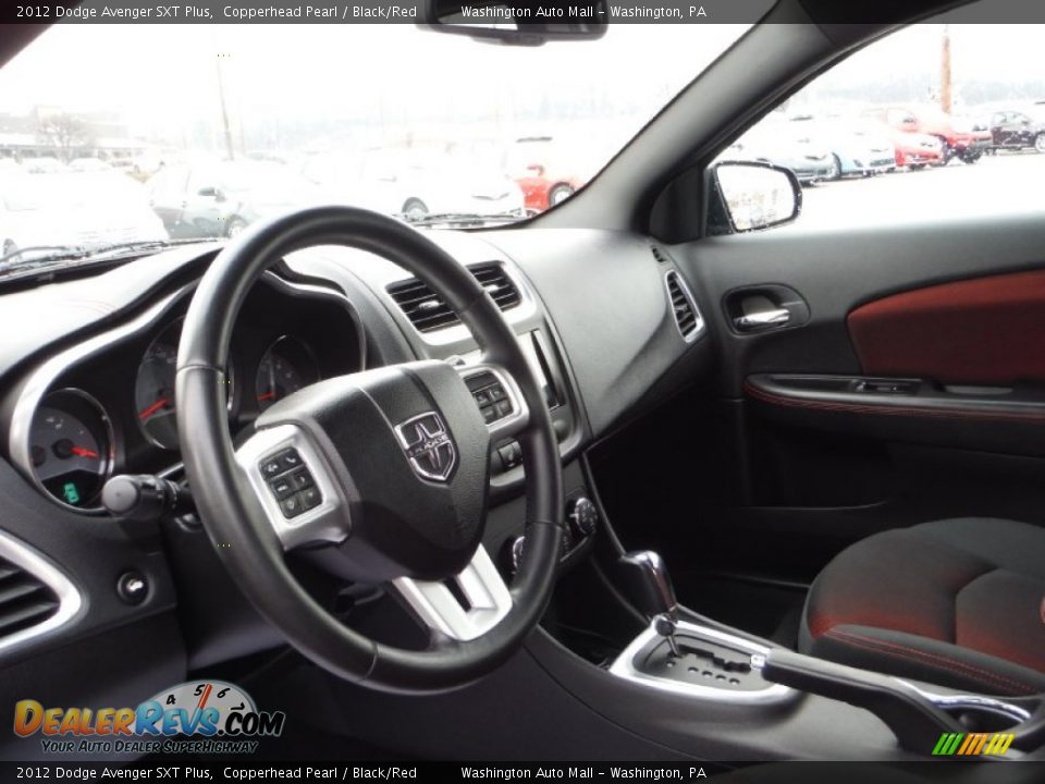 2012 Dodge Avenger SXT Plus Copperhead Pearl / Black/Red Photo #10