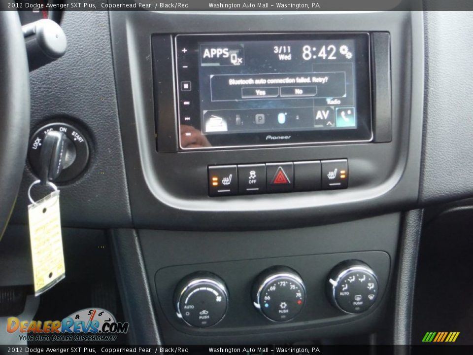 2012 Dodge Avenger SXT Plus Copperhead Pearl / Black/Red Photo #14