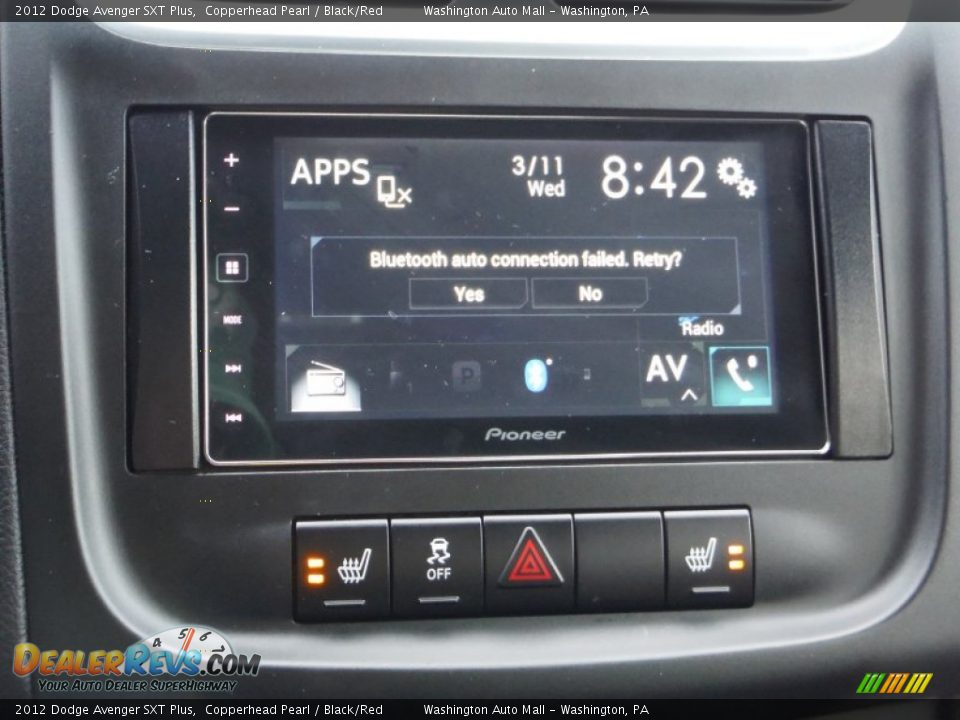 2012 Dodge Avenger SXT Plus Copperhead Pearl / Black/Red Photo #15