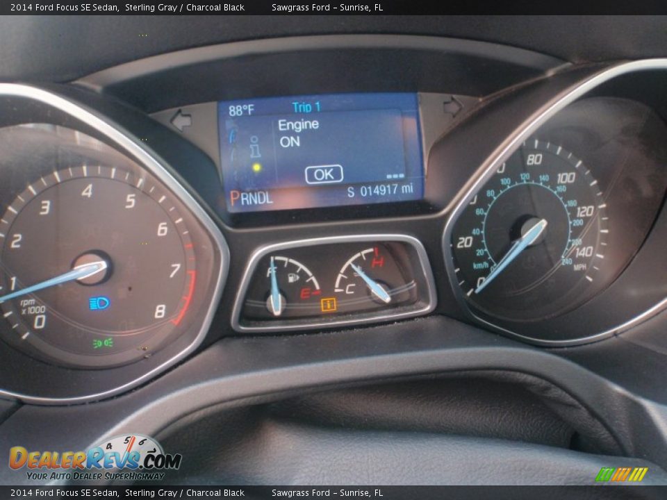 2014 Ford Focus SE Sedan Sterling Gray / Charcoal Black Photo #33
