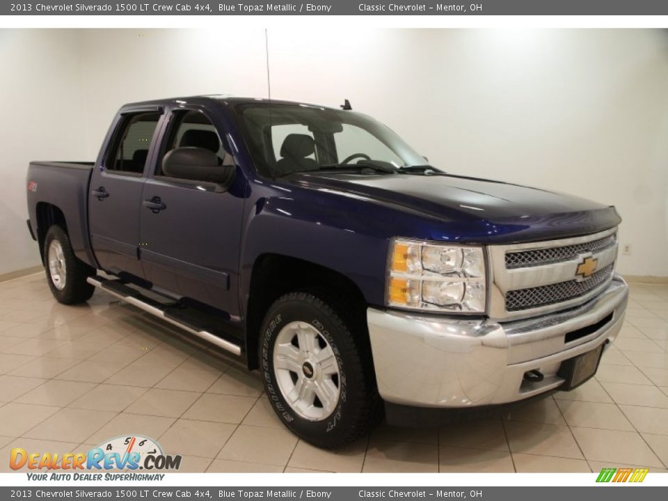 2013 Chevrolet Silverado 1500 LT Crew Cab 4x4 Blue Topaz Metallic / Ebony Photo #1