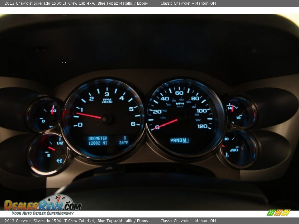 2013 Chevrolet Silverado 1500 LT Crew Cab 4x4 Blue Topaz Metallic / Ebony Photo #6