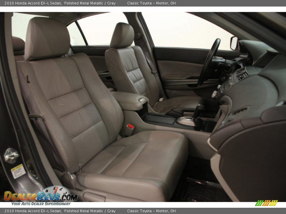 2010 Honda Accord EX-L Sedan Polished Metal Metallic / Gray Photo #12