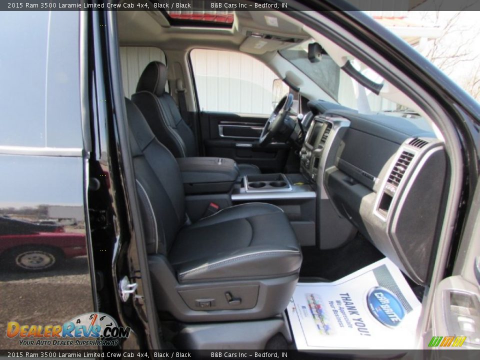 Black Interior - 2015 Ram 3500 Laramie Limited Crew Cab 4x4 Photo #30
