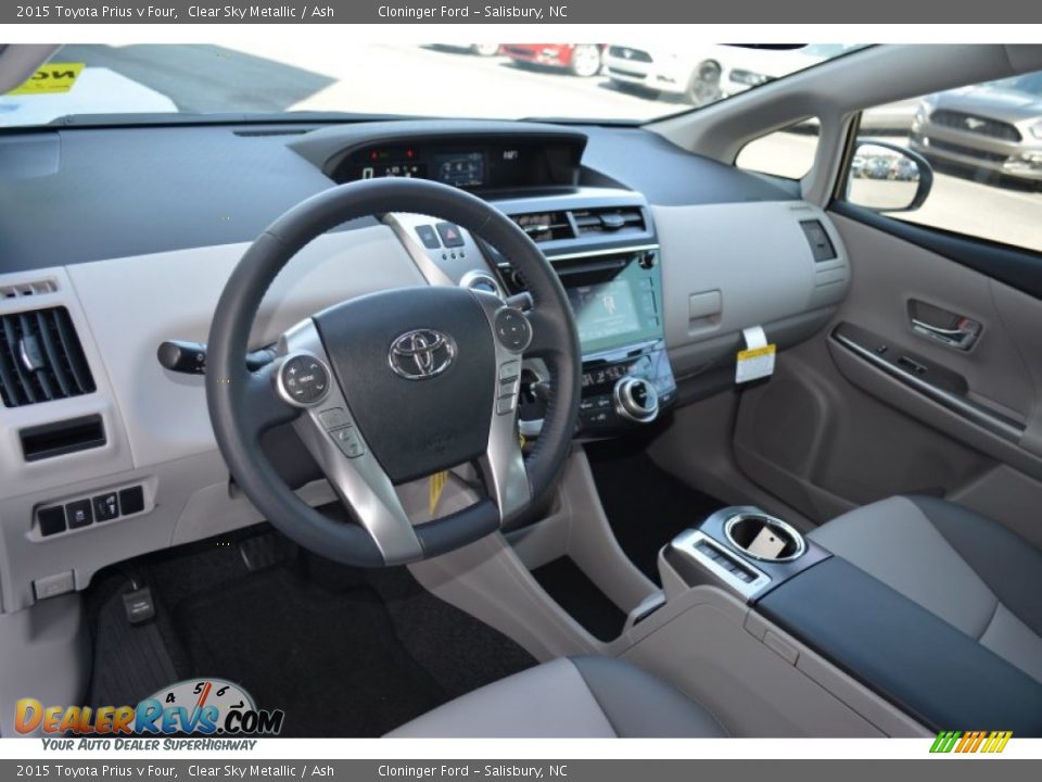 Ash Interior - 2015 Toyota Prius v Four Photo #8