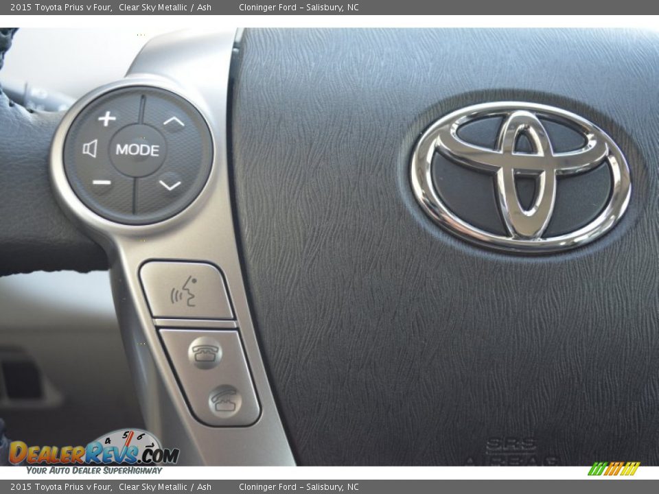 2015 Toyota Prius v Four Clear Sky Metallic / Ash Photo #17